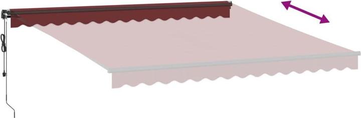 Image du produit VidaXL Markise Automatisch Gelenkarmmarkise Sonnenmarkise Balkonmarkise Weinrot (4 m)
