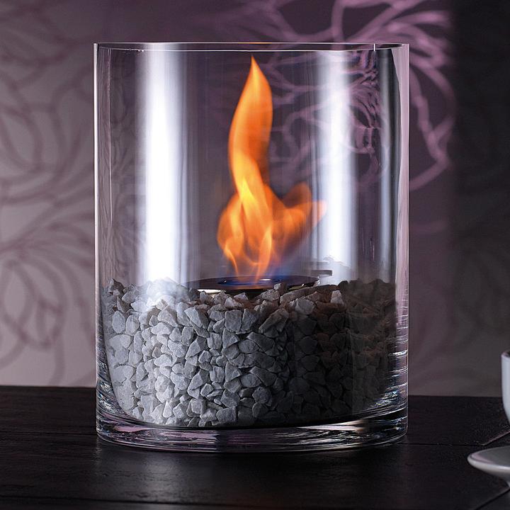 Produktbild Carlo Milano Glas-Dekofeuer "Kasra" für Bio-Ethanol (20 x 20 x 25 cm)