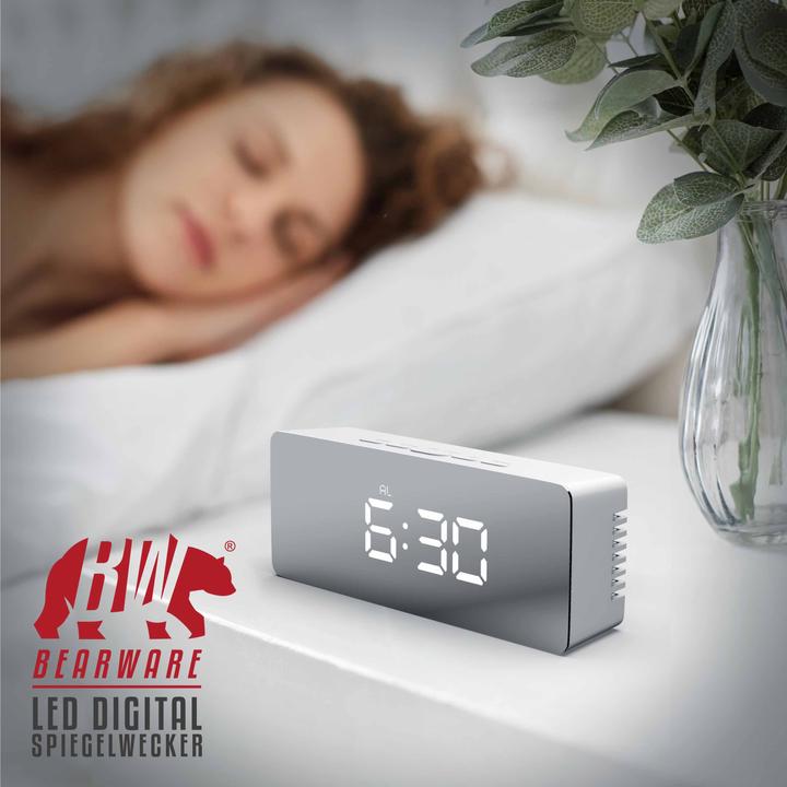 Actual product image Bearware Mirror alarm clock