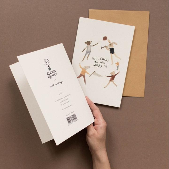 Actual product image Main Sauvage Folded A5 card - Welcome To The World (1 pcs.)