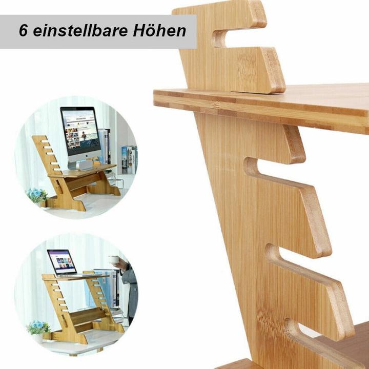 Image du produit Hermex Rehausseur de bureau ergonomique Table d'ordinateur portable Poste de travail mobile debout