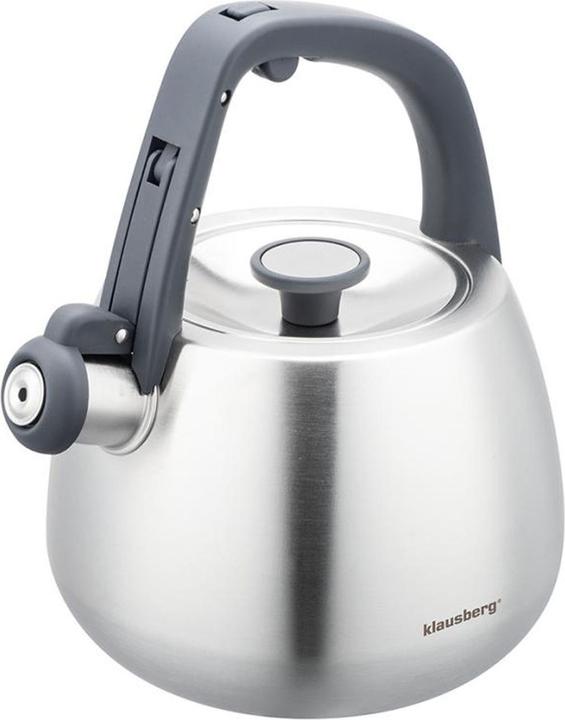 Produktbild Klausberg Edelstahl-Wasserkessel mit schwarzen Griffen, 2,5 l (2.50 l)