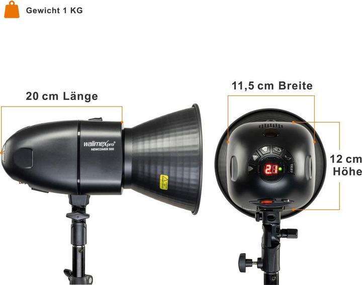 Produktbild Walimex pro Newcomer 300 Studioblitz II (300 W, Set)