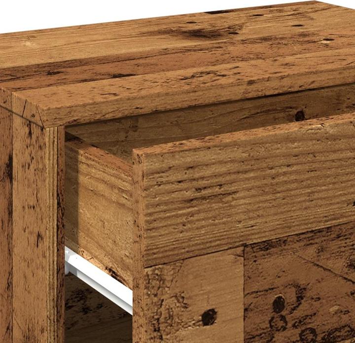 Produktbild VidaXL Wand Nachttisch Nachtschrank Nachtkommode Hängend 2 Stk. Altholz-Optik (46 x 29.5 x 30 cm)