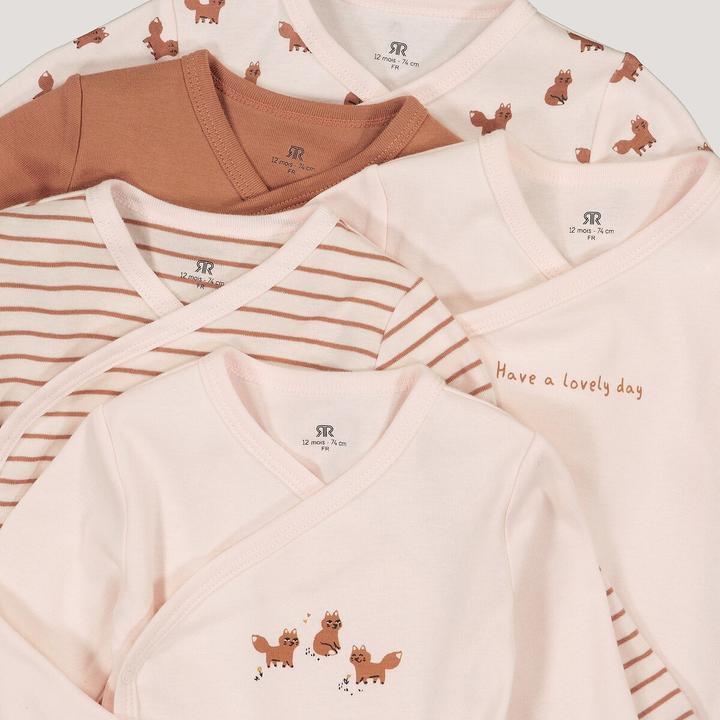 Actual product image La Redoute Collections Pack of 5 First Baby Bodys (68)