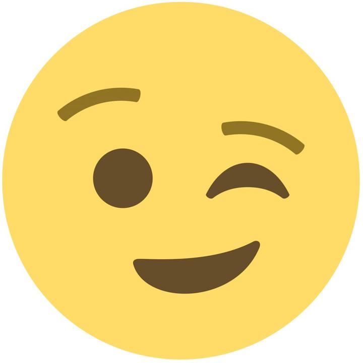 Image du produit Emojione Emoji Winking Face (80 x 80 cm)