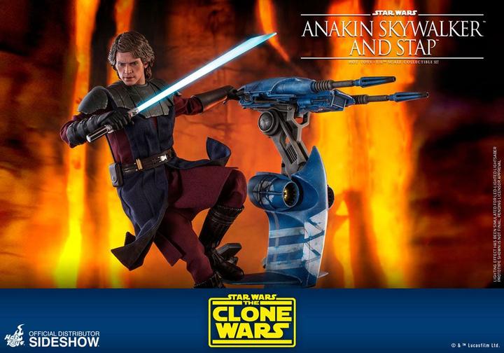 Actual product image Hot Toys Star Wars - The Clone Wars "Anakin Skywalker & STAP" 1/6 Scale Figure