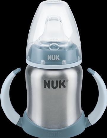 Produktbild NUK Learner Cup Edelstahl, Flaschenkörper aus hochwertigem Edelstahl, 125ml, blau