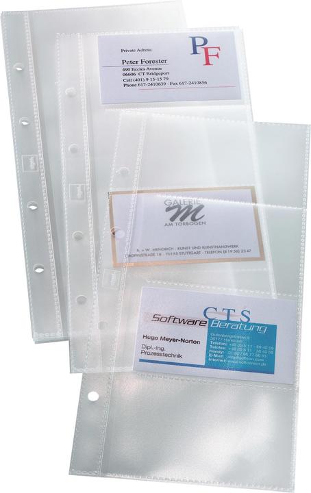 Actual product image Sigel Sleeves for business card ring binders (A8)