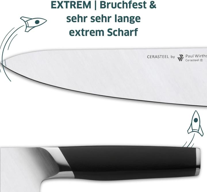 Immagine prodotto Paul Wirths Bestecke Coltello da chef 8" W380 CERASTEEL (20 cm)