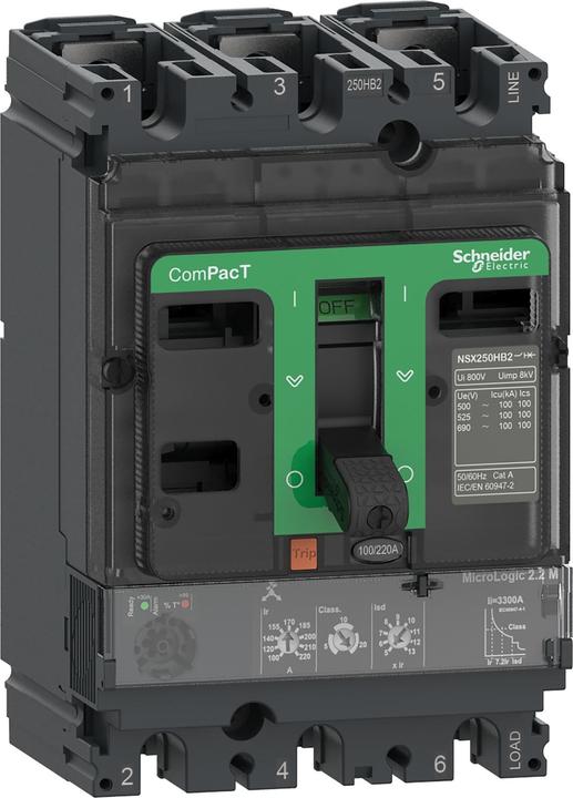 Produktbild Schneider Electric C16H32M100 Kompaktleistungsschalter ComPacT NSX160H mit