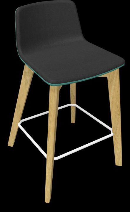 Black, White, Mint, Ash natural light grey stained
