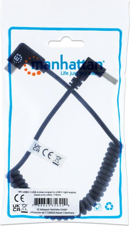 Immagine prodotto Manhattan Cavo a spirale per la ricarica da USB-A a USB-C (1 m, USB 2.0)