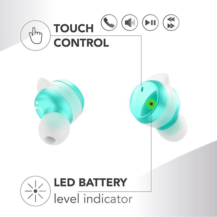 Actual product image Cellularline Music Sound Flow Wireless In-ear Headset Music and Bluetooth Calls Green (No noise cancelling, 25 h, Wireless)