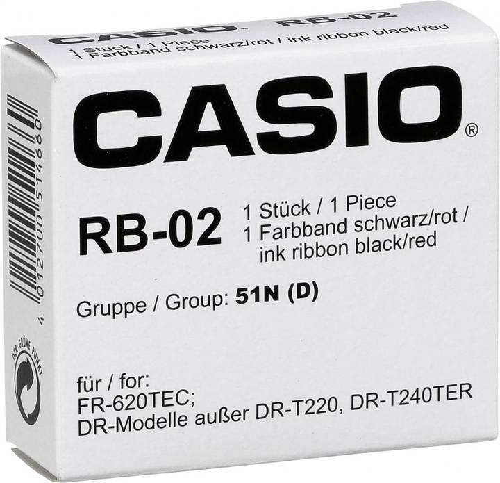 Actual product image Casio Nylon ribbon black/red (1.30 cm, Black, Red)