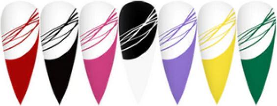 Actual product image Venalisa Liner Gel Set B (08 Red, 09 Black, 10 Rose red, 13 Bright yellow, 12 Toro purple, 14 Dark green, 11 White)