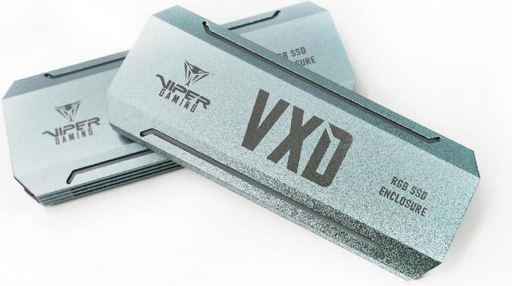 Actual product image Patriot ext storage enclosure for NVMe SSD USB 3.2 RGB (M.2 2242, M.2 2230, M.2 2280, M.2 2260)