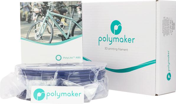 Actual product image Polymaker PolyLite ABS - Blue - 2.85mm (ABS, 2.85 mm, 1000 g, Blue)