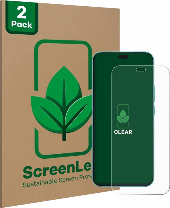 Actual product image ScreenLeaf Screen Protector sustainable Screen Protection, clear, anti-scratch (2 Piece, Honor X8)