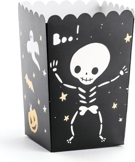 Immagine prodotto Partydeco Sacchetto per popcorn di Halloween motivo scheletro (6 x)