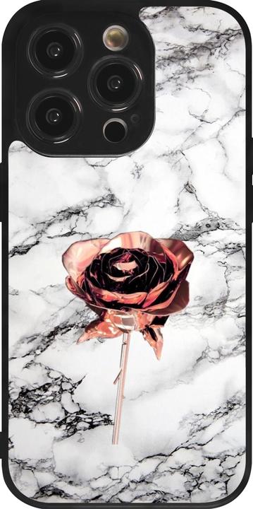 Immagine prodotto PhoneLook Cover Silicone Nero Marmo Oro Rosa (Apple iPhone 14 Pro)