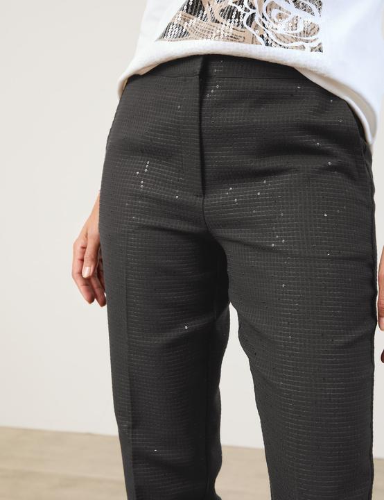 Actual product image Gerry Weber Elegant trousers with sequins trousers cloth/combi shortened - 64318 (40)