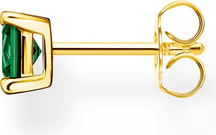 Immagine prodotto Thomas Sabo Orecchini singoli con pietra verde, oro (Doratura in oro giallo 750, Argento 925)