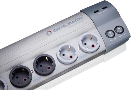 Produktbild Oehlbach Powersocket 907 Anthrazit - 8-fach HighEnd Schuko-Netzleiste