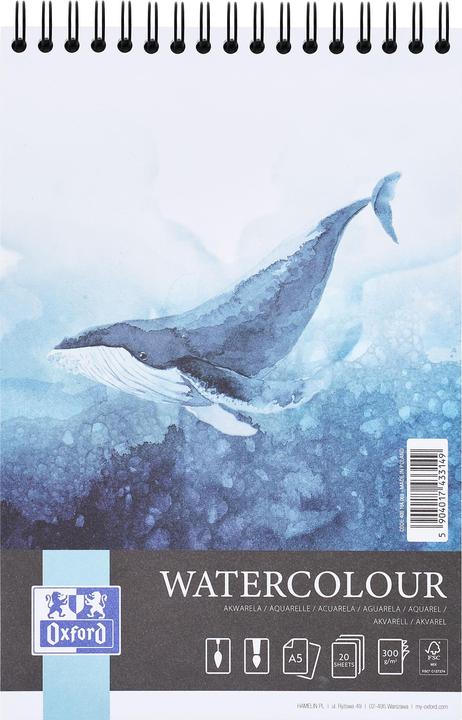 Image du produit Oxford Aquarellblock (A5, Blanc)
