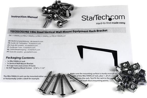 Immagine prodotto StarTech 3u 19 Staffa Per Rack Da Parete