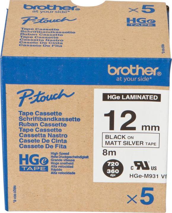 Produktbild Brother P-Touch (1.20 cm, Silber, Schwarz)