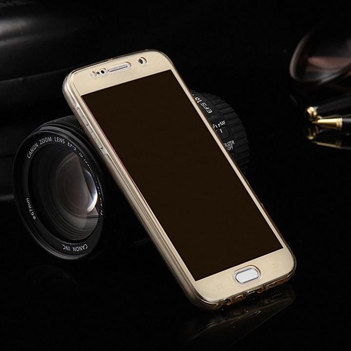 Produktbild König Design LG G4 Stylus Full Body 360 Silikon Schutzhülle Handyhülle Case Hülle Bumper Gold (LG G4 Stylus)