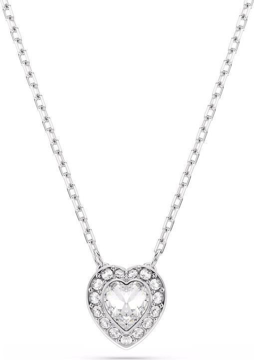 Swarovski x Ariana Grande Halskette Verschiedene Schliffe Herz Weiss Rhodiniert (Swarovski Metall)