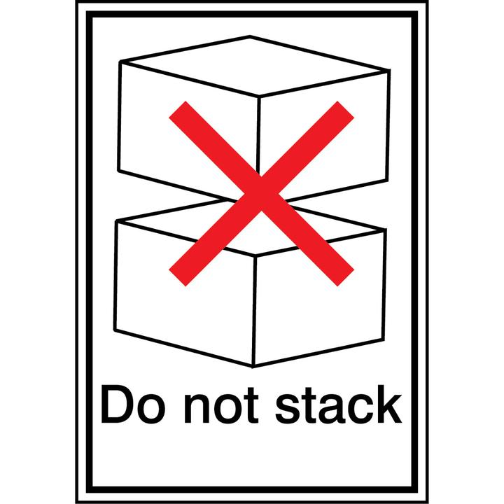 Image du produit Brady Étiquettes d'emballage - Do not stack (texte anglais)