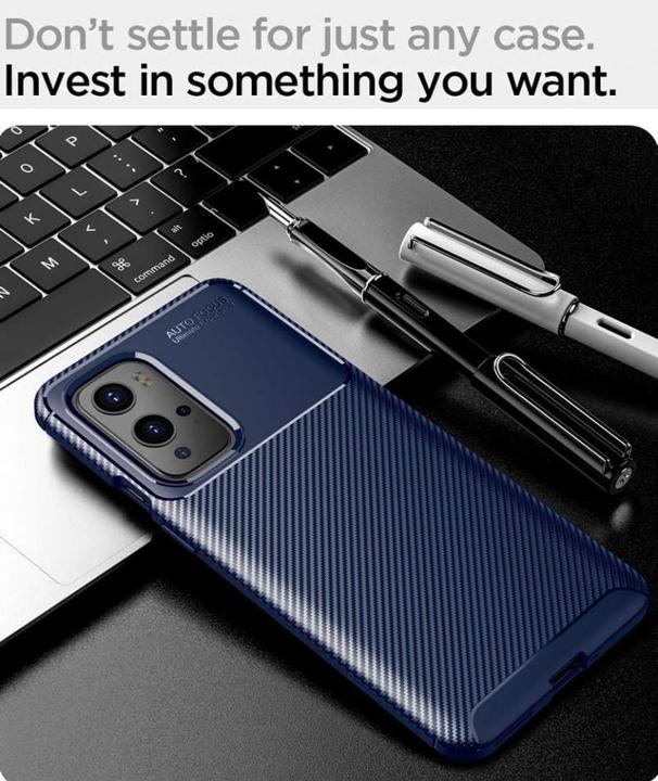 Actual product image Screenguard OnePlus 9 Pro Cover Carbon Design TPU Case (OnePlus 9 Pro)