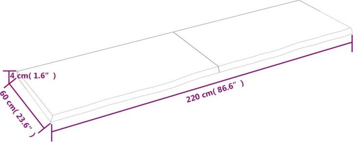 Image du produit VidaXL Saba (220 x 4 x 60 cm)