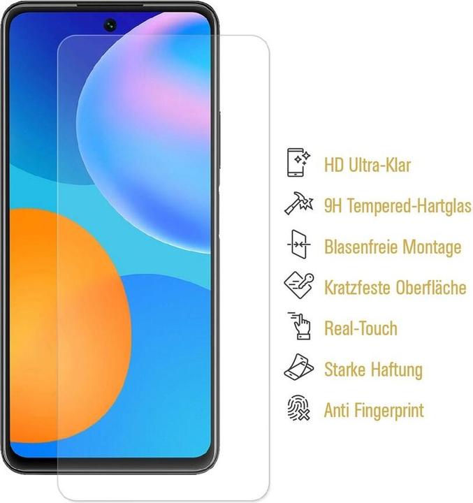 Produktbild Protectorking 3x echtes Tempered 9H Panzerhartglas 3D KLAR (3 Stück, Huawei P Smart (2021))