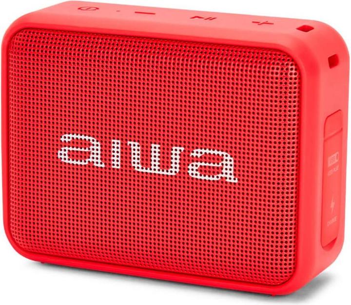Actual product image Aiwa BS-200RD Portable Speaker Mono Portable Speaker Red 6W (12 h, Rechargeable battery operated)