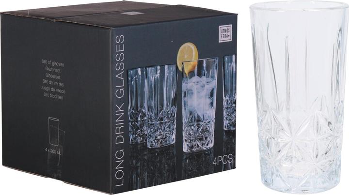 Immagine prodotto Excellent Houseware Elegante set di bicchieri, set di 4, set di 4, look cristallo, 300 ml ciascuno (0.30 l, 4 x)