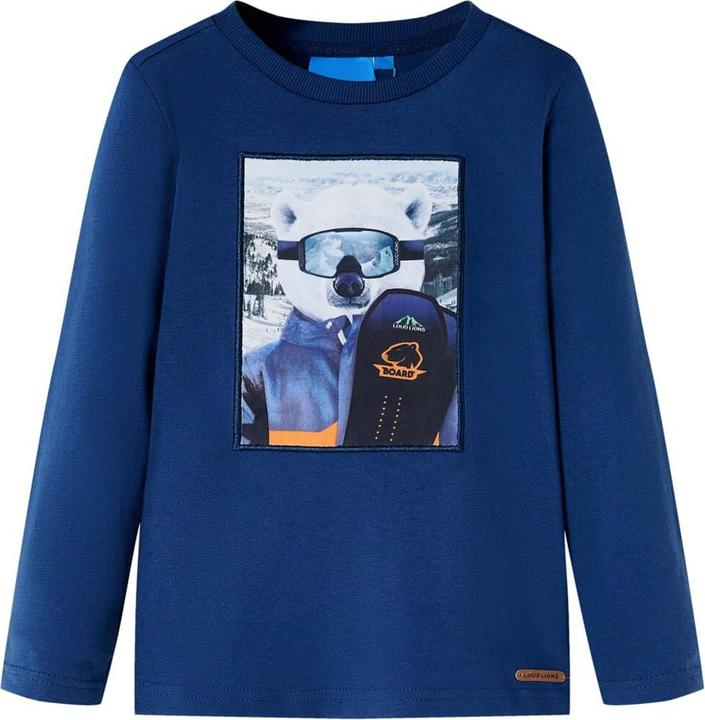 Produktbild VidaXL Kinder-Langarmshirt Jeansblau 116,Material: 100 (116)