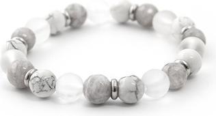 Beneto Bead bracelet made of howlite. jade and crystal MINK124 / 18