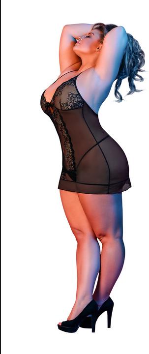 Actual product image Magic Silk Chemise & G-Set (One size)