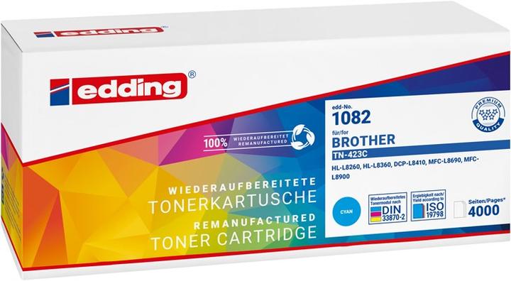 Actual product image Edding EDD-1082 cyan toner replaces brother TN-423C