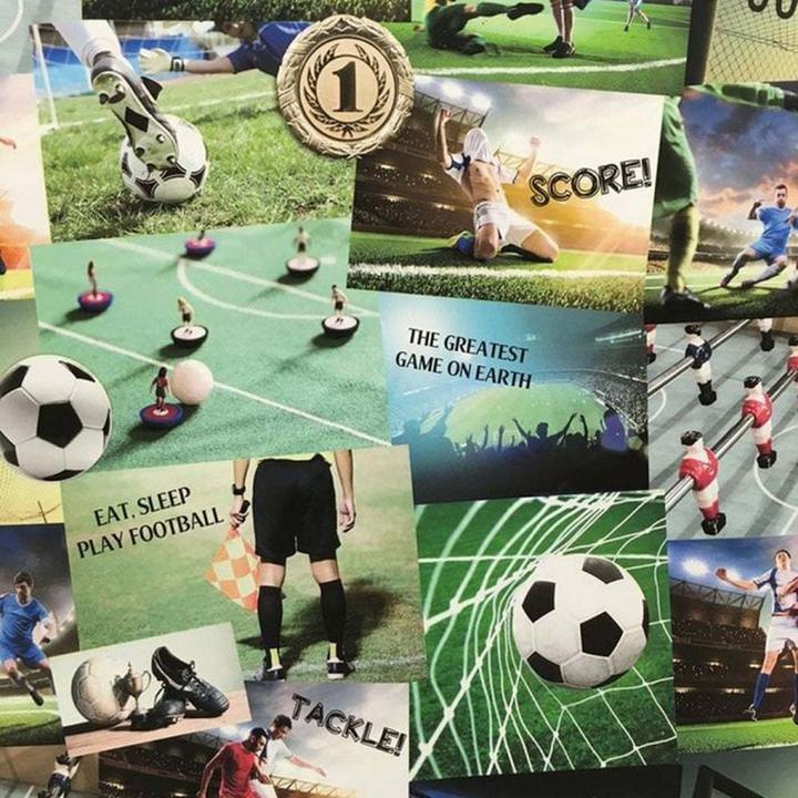 Actual product image Fine Decor Football Wallpaper (52 x 1000 cm)