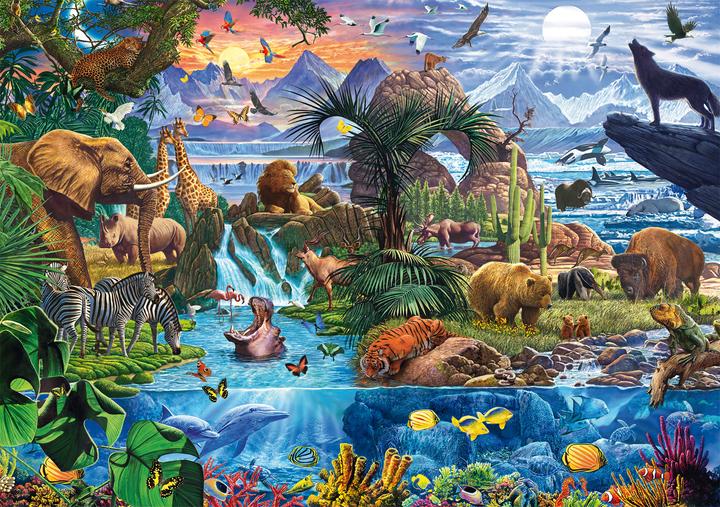 Immagine prodotto Schmidt Spiele Panorama der Tierwelt 1500 Teile (1500 pezzi)