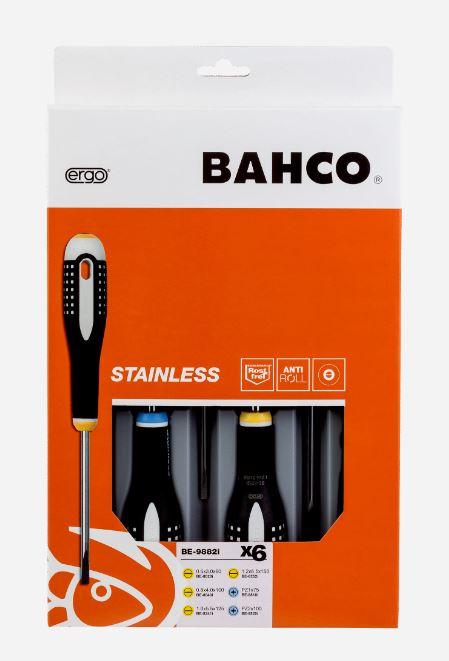Actual product image Bahco Screw.Dr Ergo Set Inox (Pozidriv cross recess (PZ))