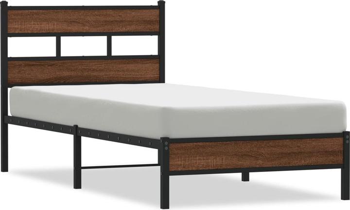VidaXL Struttura letto Letto matrimoniale senza materasso Look rovere marrone 160x200cm (160 x 200 cm)