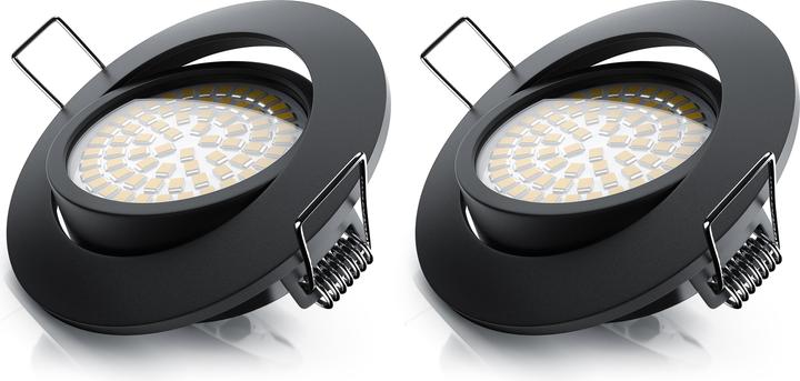 Immagine prodotto Brandson 2x Faretto da soffitto a LED, dimmerabile e orientabile, faretto da incasso, luce da incasso (320 lm)