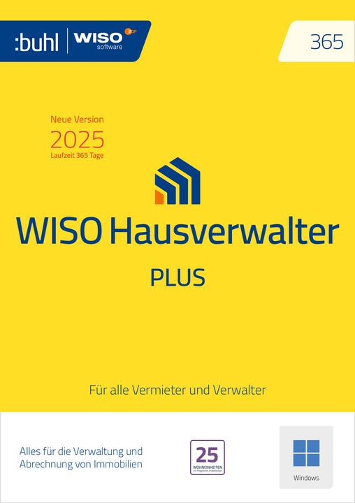 Energie-Label Buhl Data Service WISO Hausverwalter 365 Plus 2025 Download Code (1 User, 1 Geräte/User, 12 Monate)