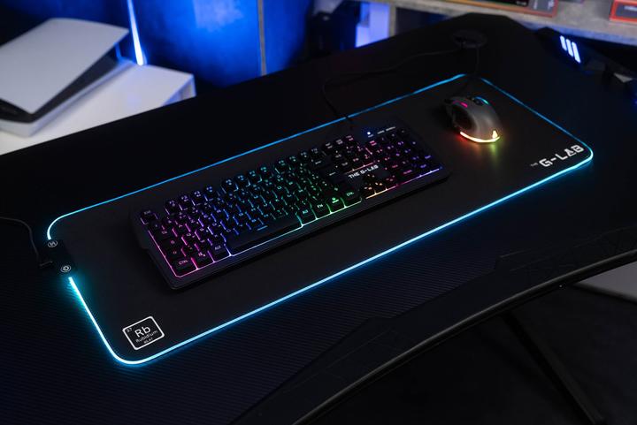Actual product image The G-Lab Tapis de Souris compatible Rubidium RGB - XXL (Noir) (XXL)